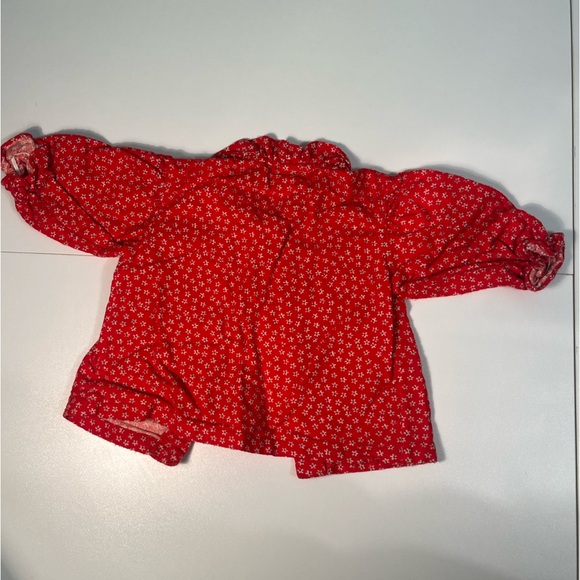 Vintage Mini Togs 0-14lbs Button-up Red Floral Shirt - Picture 5 of 5